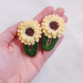 Pack of 2 - Handmade Sunflower Hair Clips