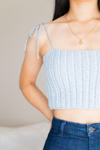 Shoulder Tie Crop Top