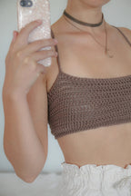 Cute Chocolate Brown Crop Top
