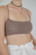 Cute Chocolate Brown Crop Top