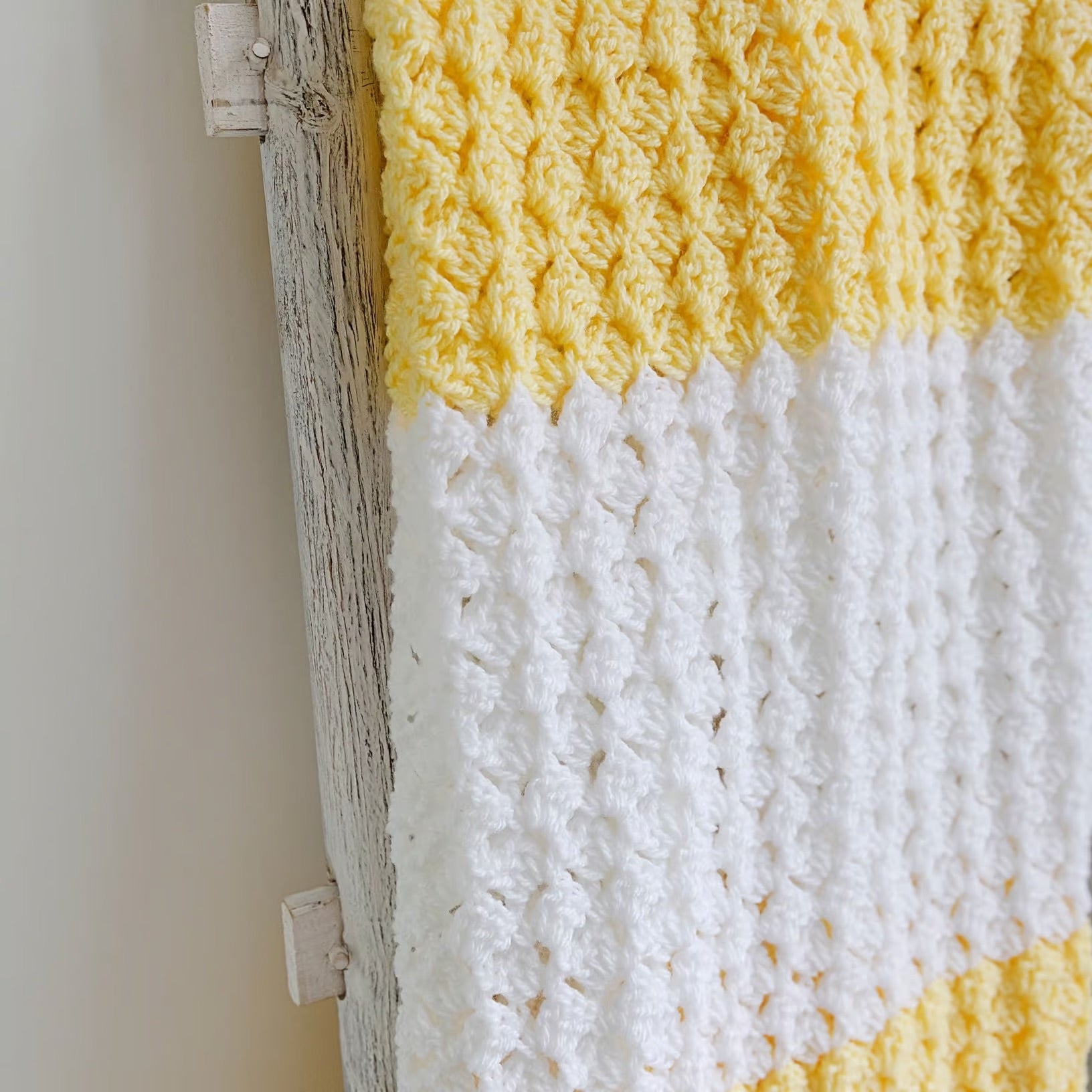 White and Yellow Baby Blanket