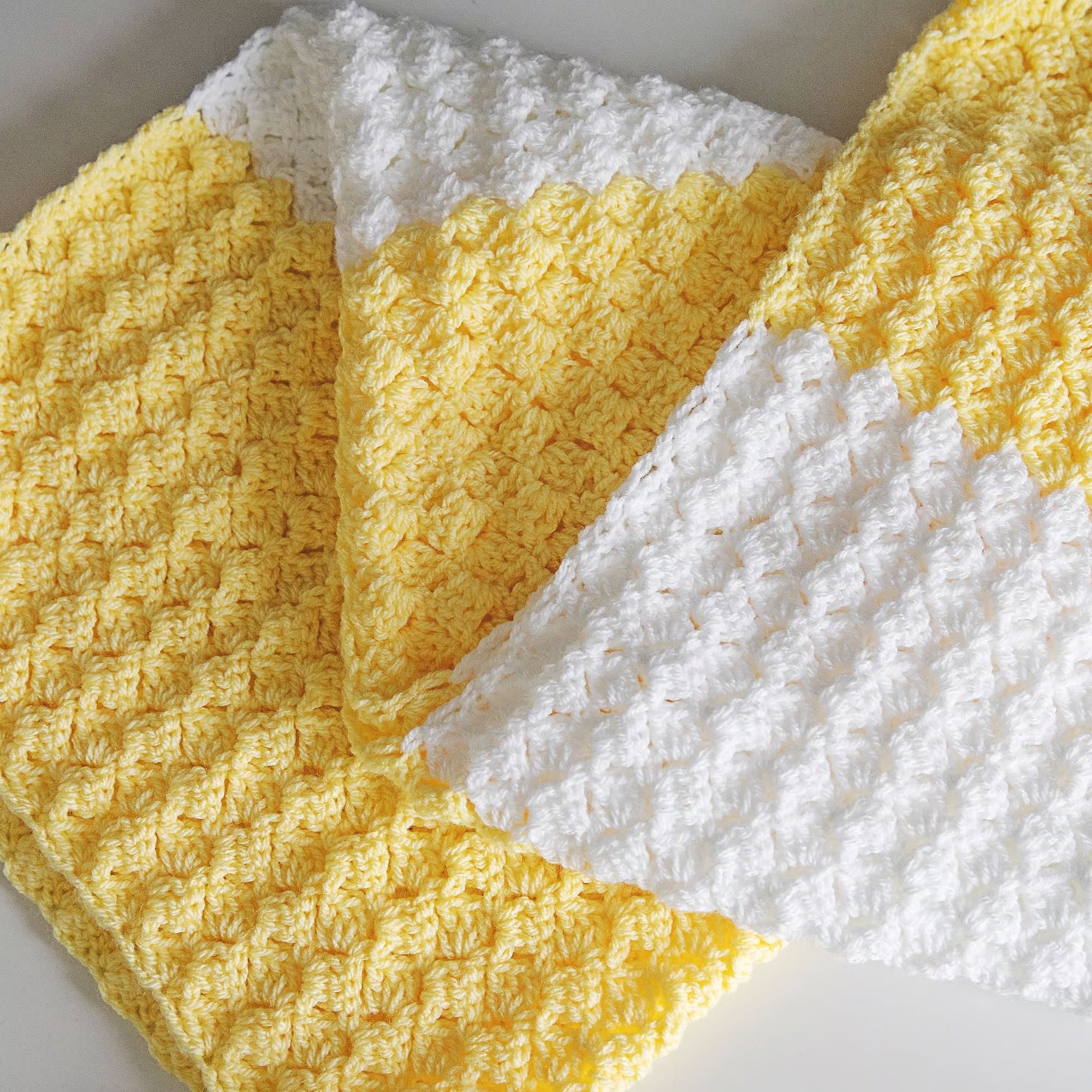 White and Yellow Baby Blanket