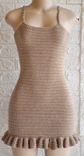 Crochet Fitted Ruffle Dress