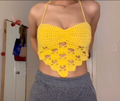 Crochet Heart Crop Top