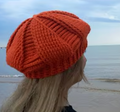 Orange Crochet Beret