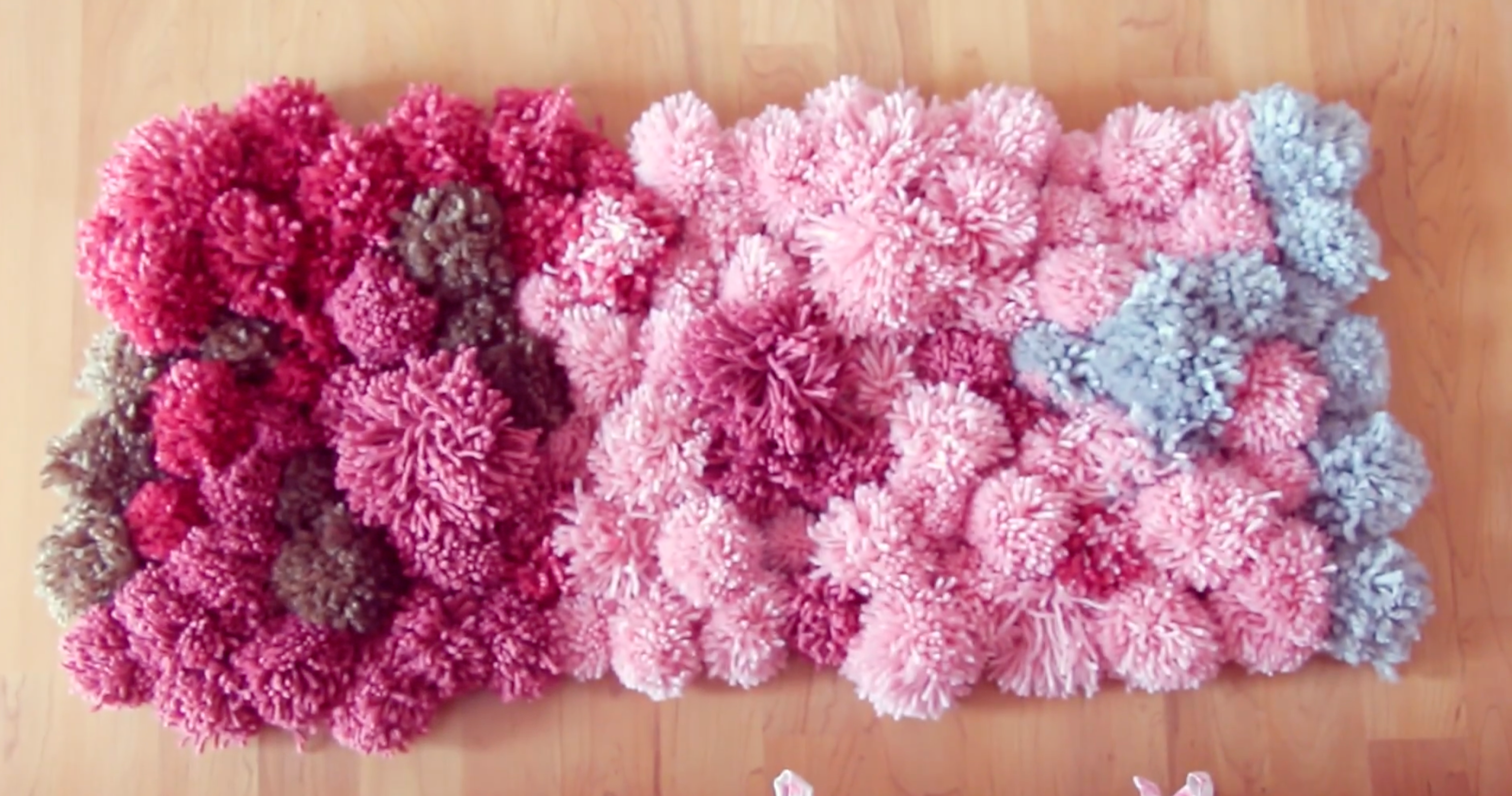 Crochet PomPom Rug