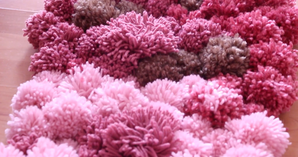 Crochet PomPom Rug