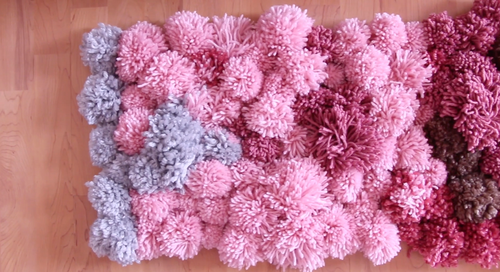 Crochet PomPom Rug