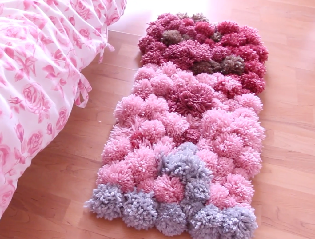 Crochet PomPom Rug