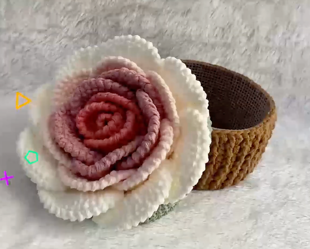 Crochet Rose Box