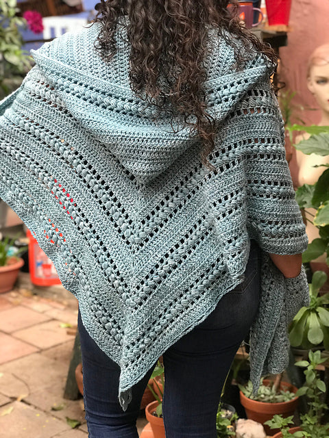 Hand Crochet Shrug With Pockets