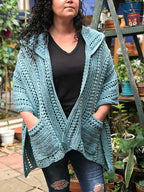 Hand Crochet Shrug With Pockets
