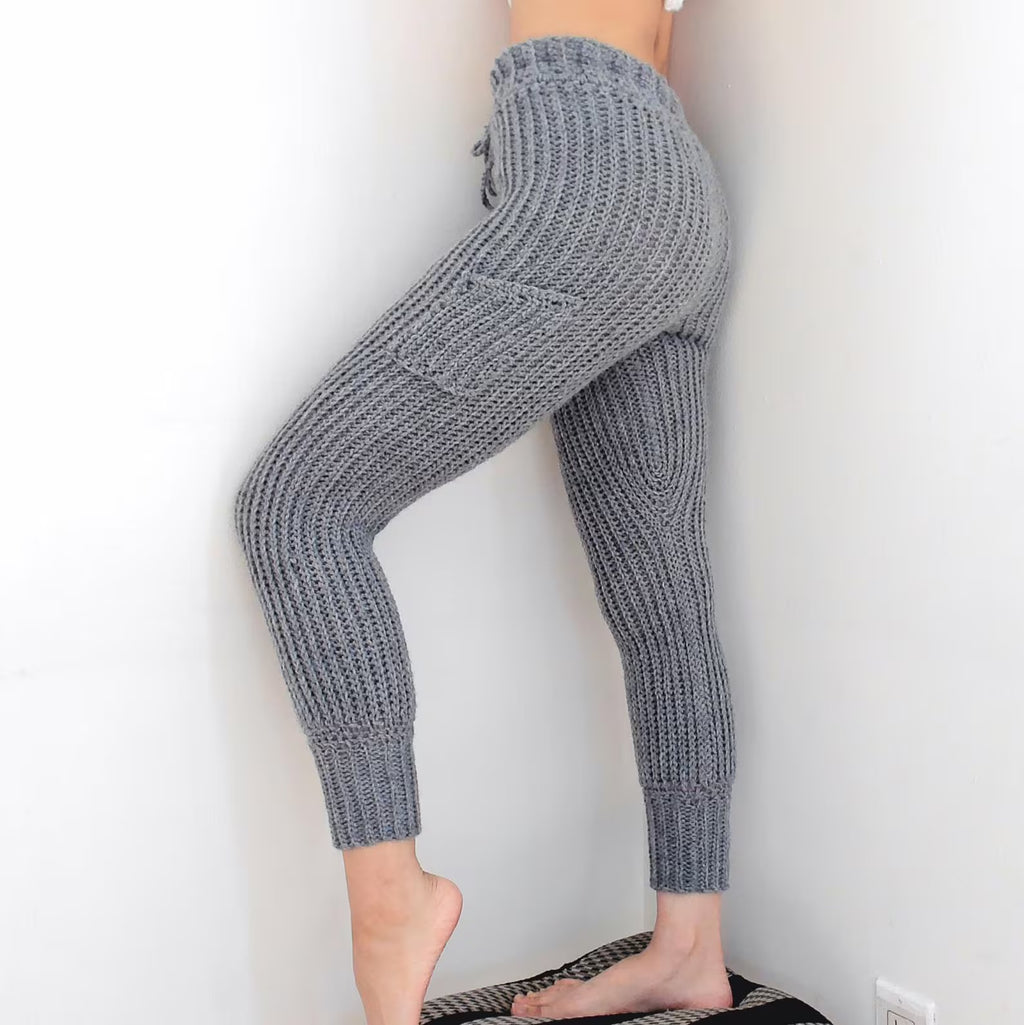 Crochet leggings with pockets