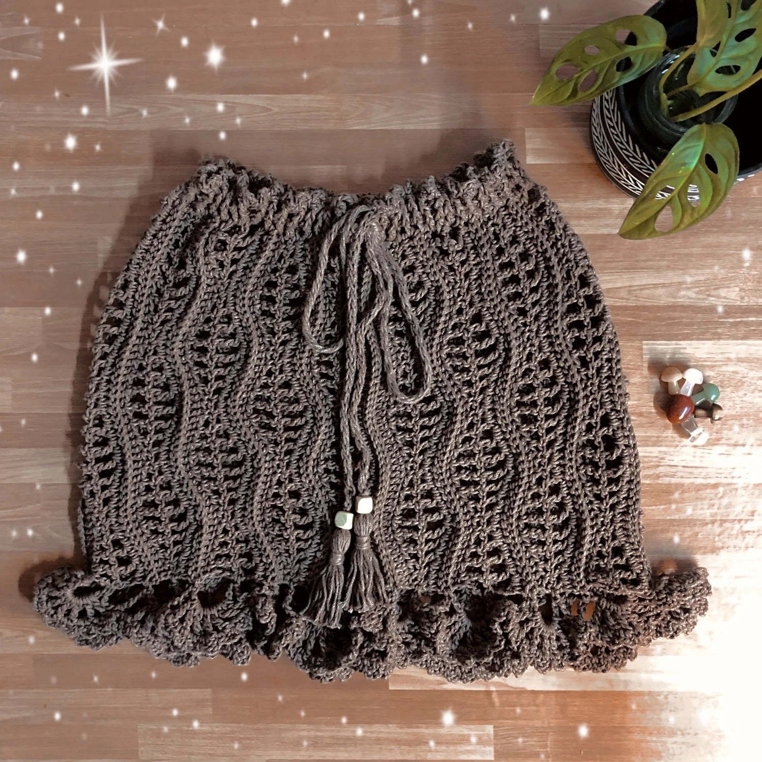 Cute Crochet Short Skirt