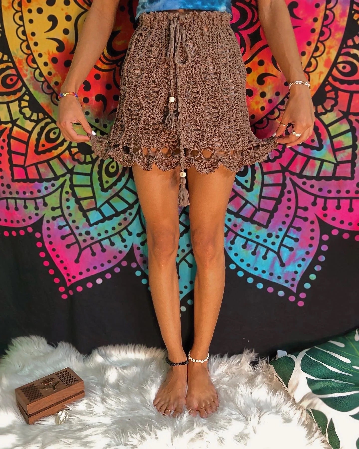 Cute Crochet Short Skirt