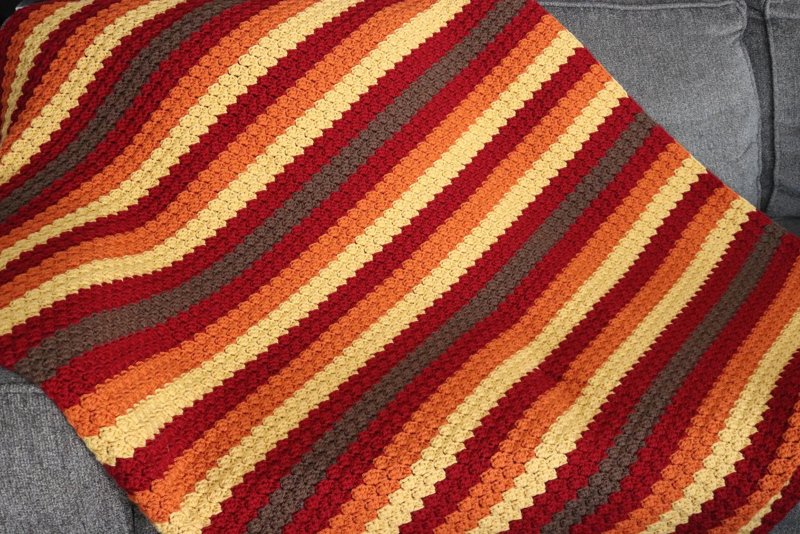 Falling Leaves Crochet Throw