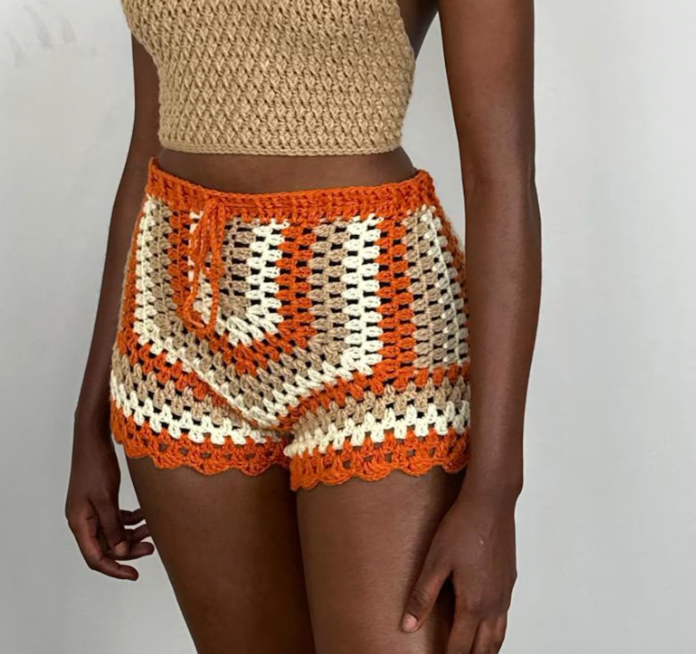 Geometric Crochet Shorts