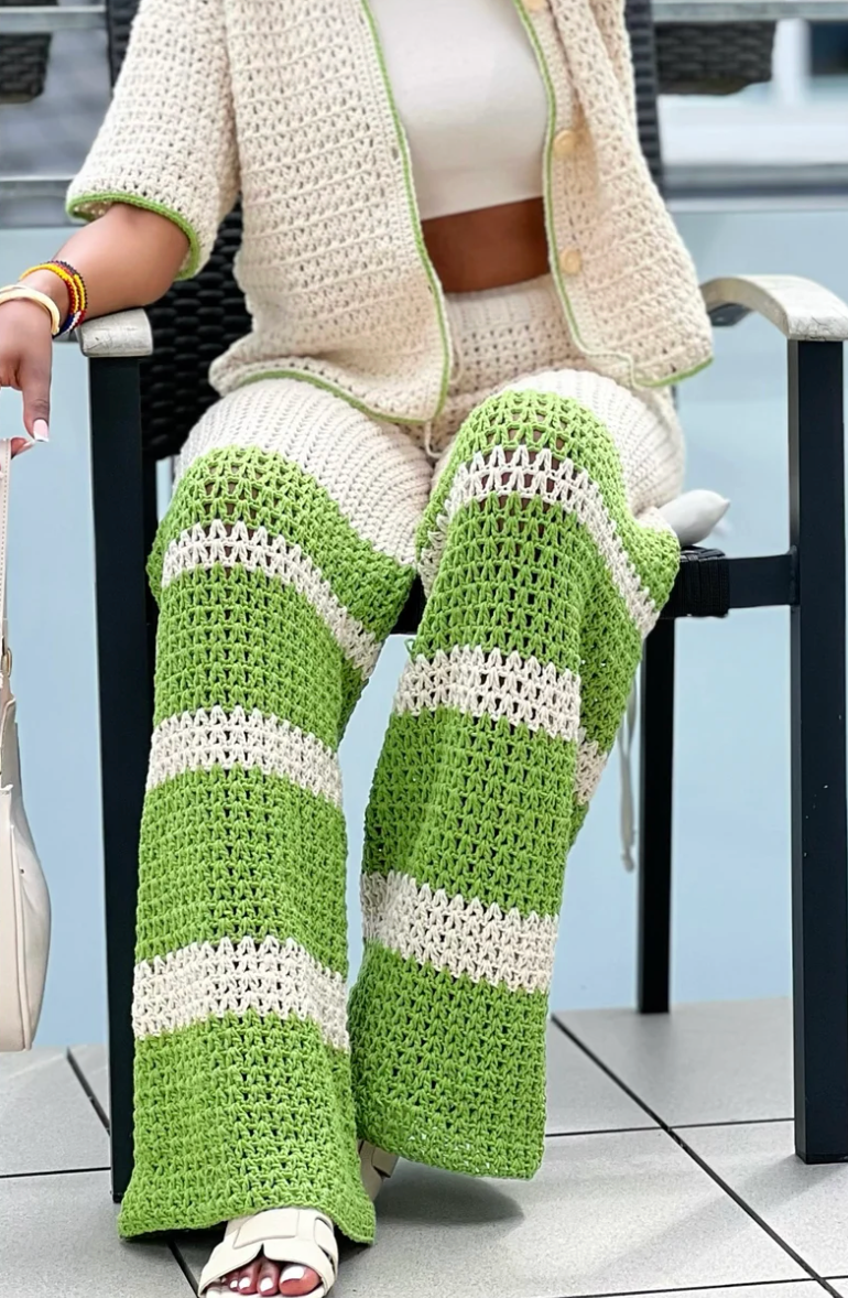 Geometric Crochet Pants