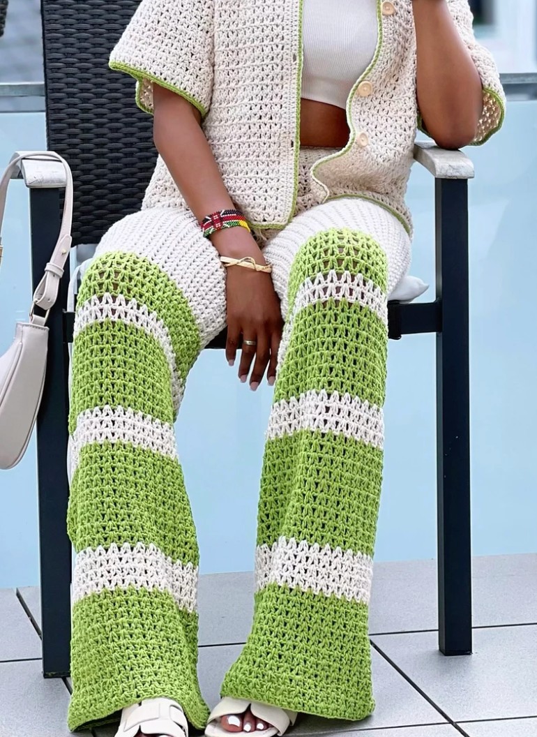 Geometric Crochet Pants