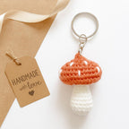 Mushroom Crochet Keychain