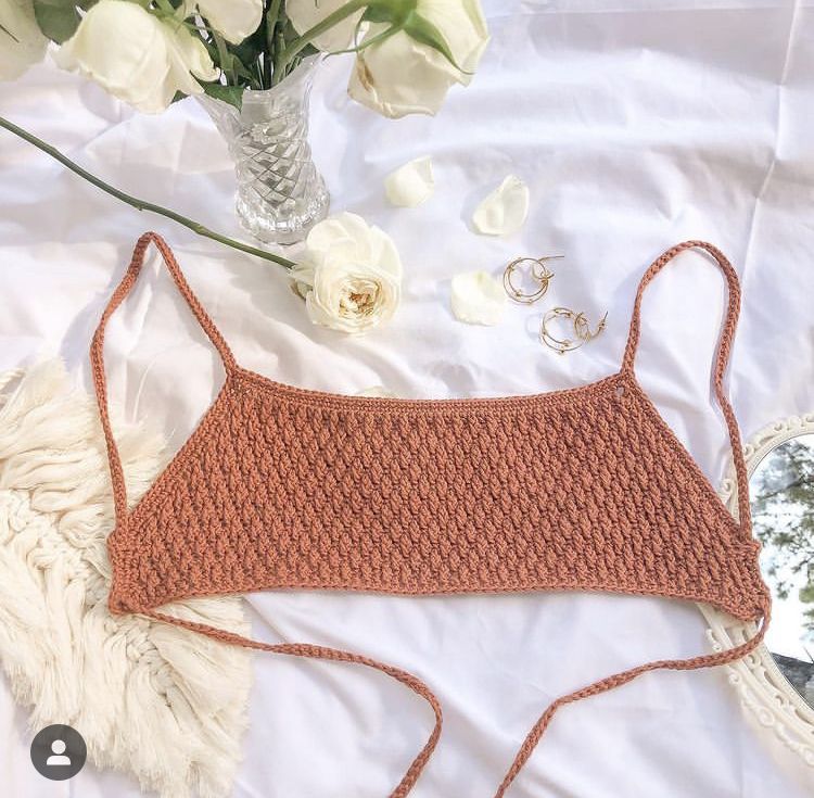 Alpine Stitch Crochet Bralette