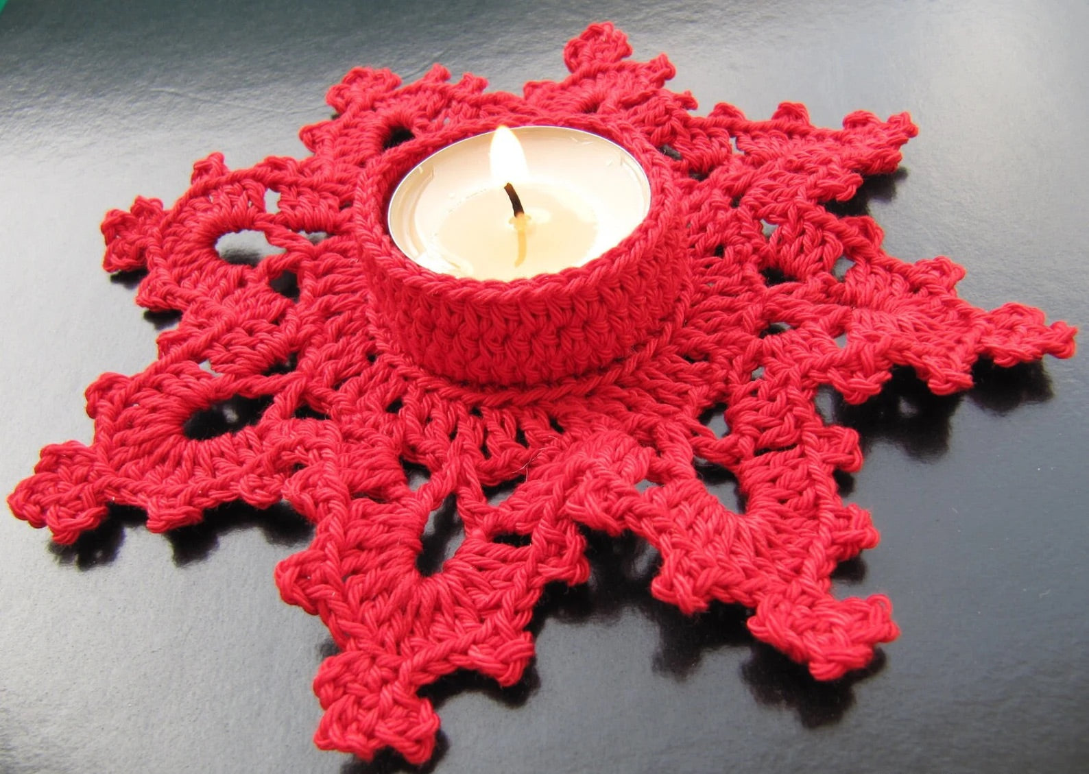 Pack of 2 - Crochet Tealight Holder