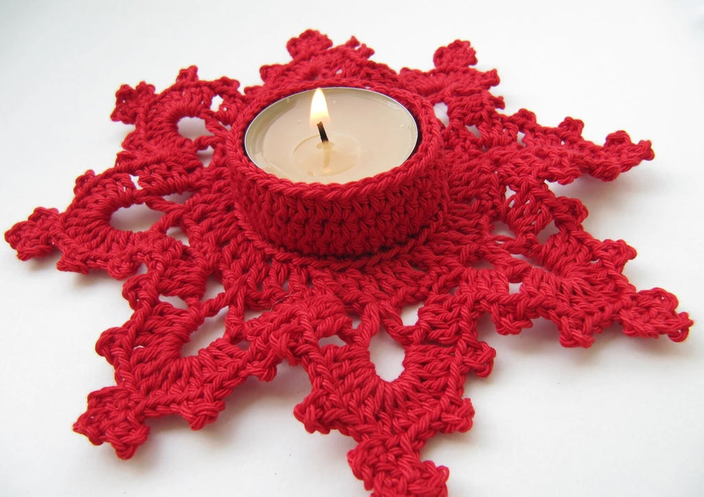 Pack of 2 - Crochet Tealight Holder