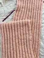 Hand Crocheted Peach Ribbed Muffler