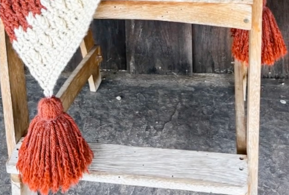 Rustic Hand Crochet Throw