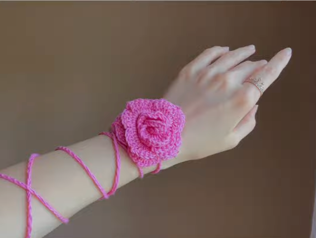 Crochet Rose Choker