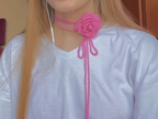 Crochet Rose Choker