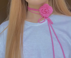 Crochet Rose Choker