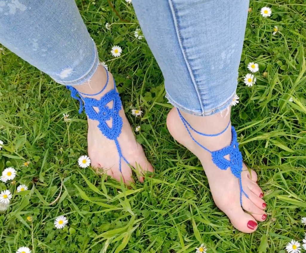 Blue Barefoot Sandals