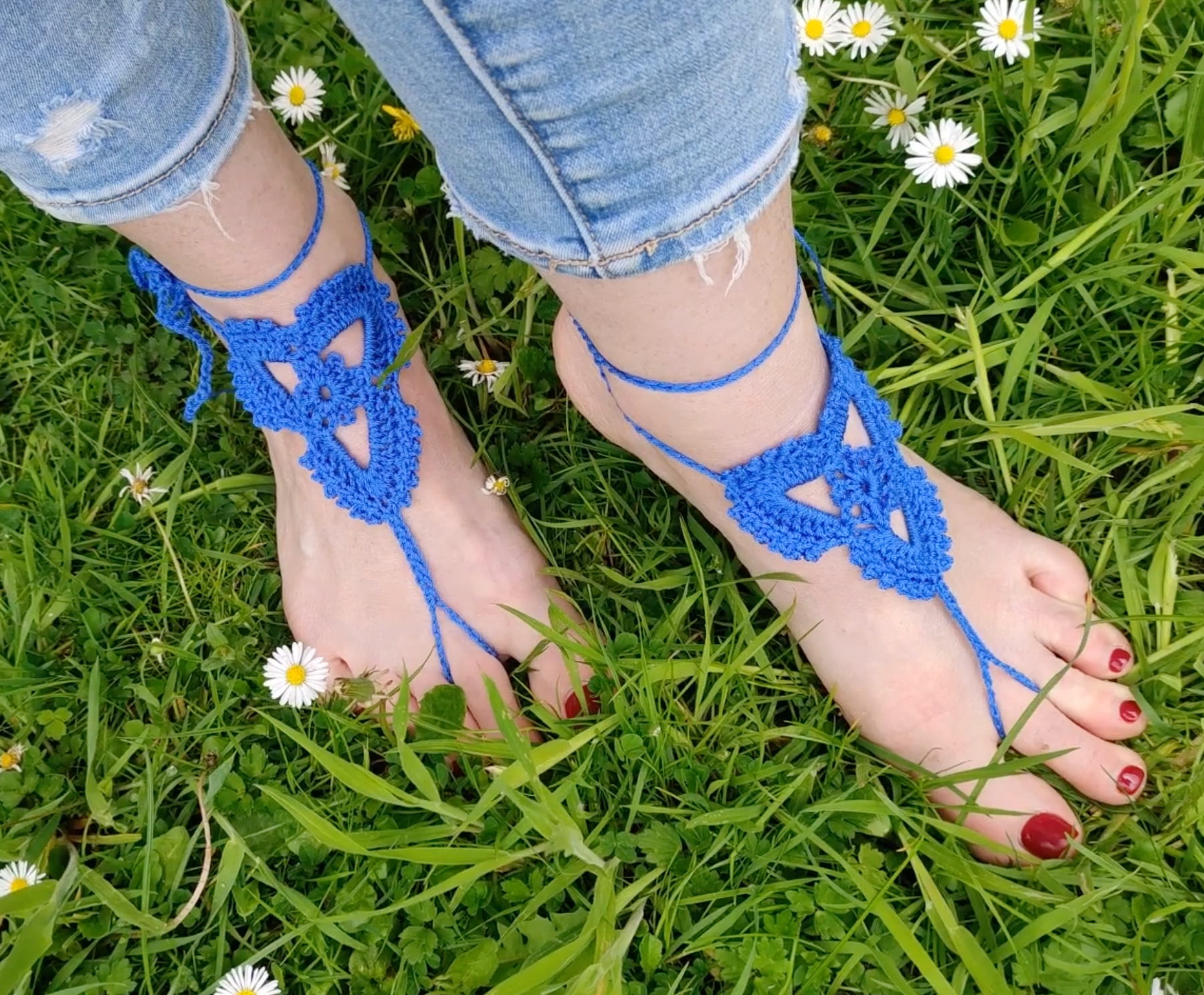 Blue Barefoot Sandals