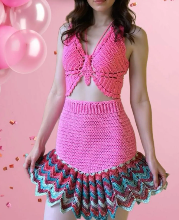 Cute Pink Frilly Skirt