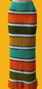 Striped Crochet Skirt