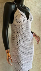 White Crochet Dress