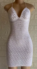 White Crochet Dress