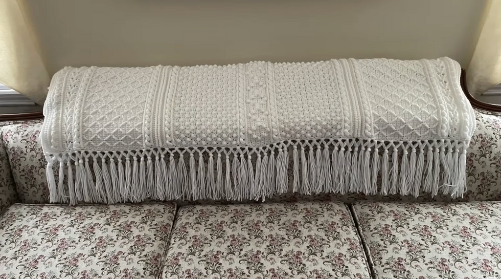 Winter White Crochet Throw