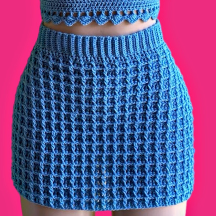 Women Waffle Skirt