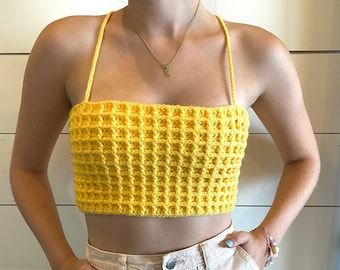 Waffle Stitch Crochet Crop Top