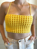 Waffle Stitch Crochet Crop Top
