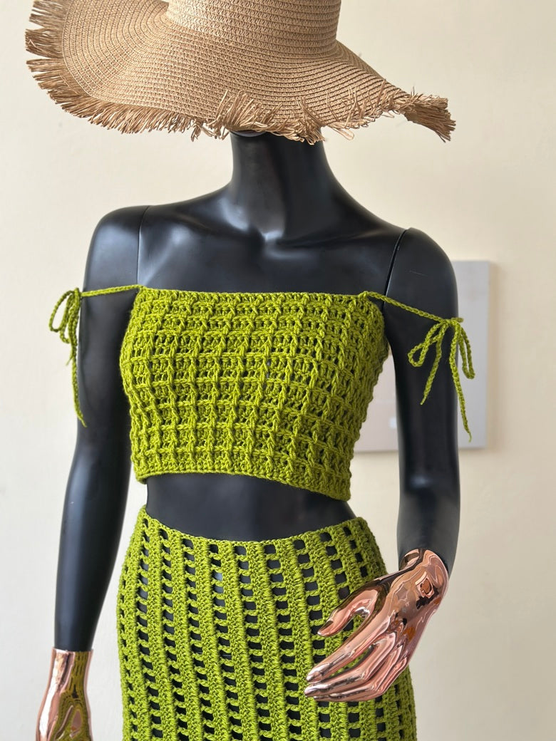 Waffle Stitch Crochet Crop Top