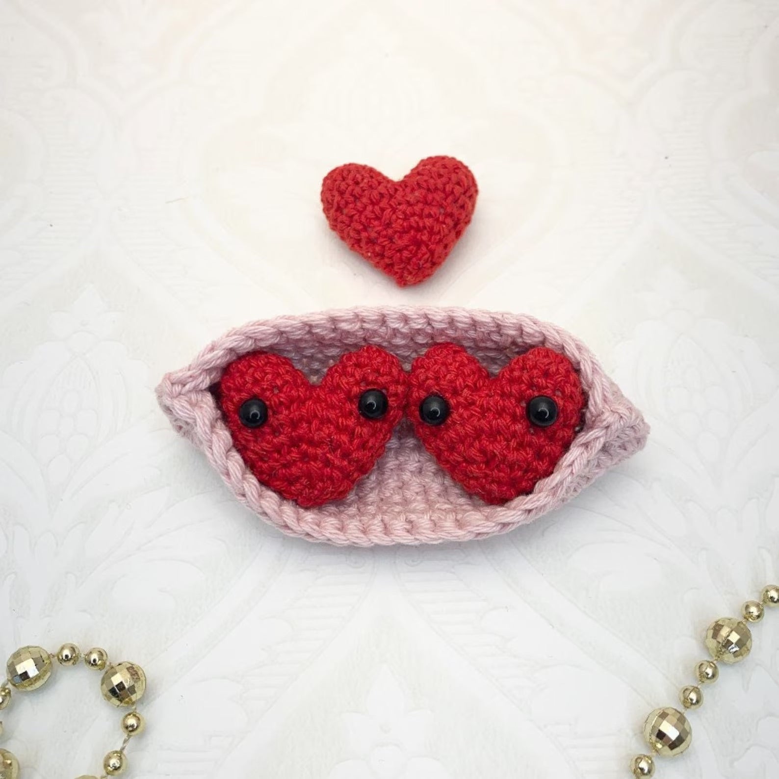 Peas in a Pod Crochet Charm