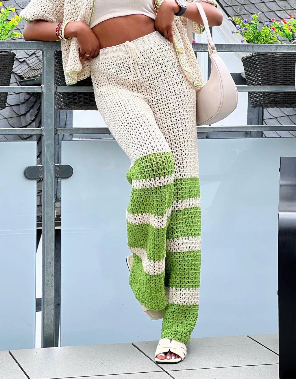 Geometric Crochet Pants